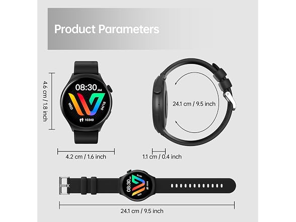 Weofly Weofly Curve Smart Watch for Women Men,