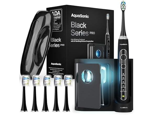 Aquasonic Black Series PRO UV Ultra-Whitening Toothbrush
