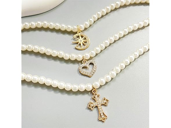 Dreuyet Faux Pearl Earring and Necklace