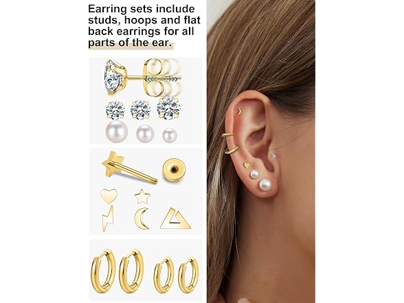 Wssxc Surgical Steel Earrings Set