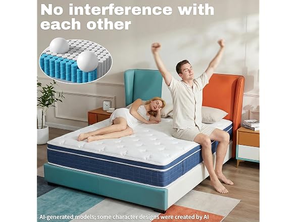UNZIPE Queen Mattress 12 Inch, Medium Firm