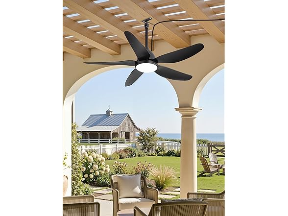 Glowivia Outdoor Ceiling Fan with Lights