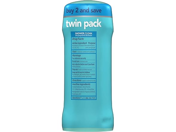 Degree Shower Clean Deodorant 2.6oz 2pk