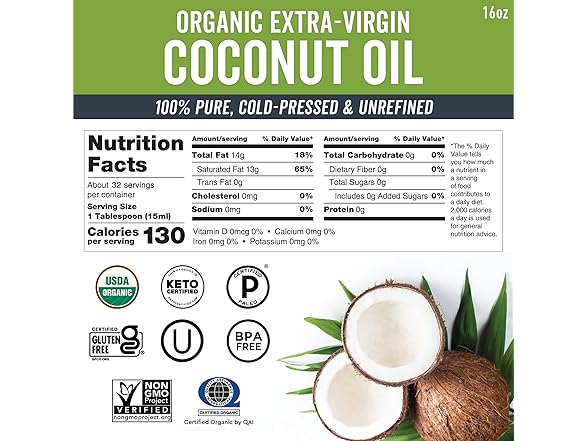 Viva Naturals Organic Coconut Oil, 16 fl oz