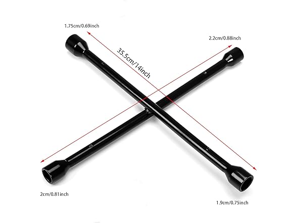 14" 4-Way Cross Lug Wrench