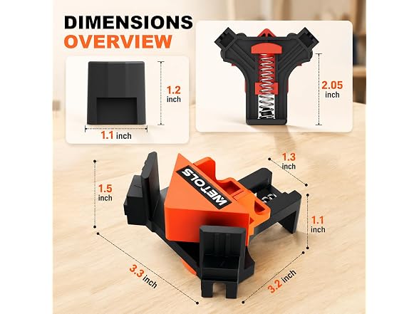 WETOLS 90 Degree Corner Clamp Set