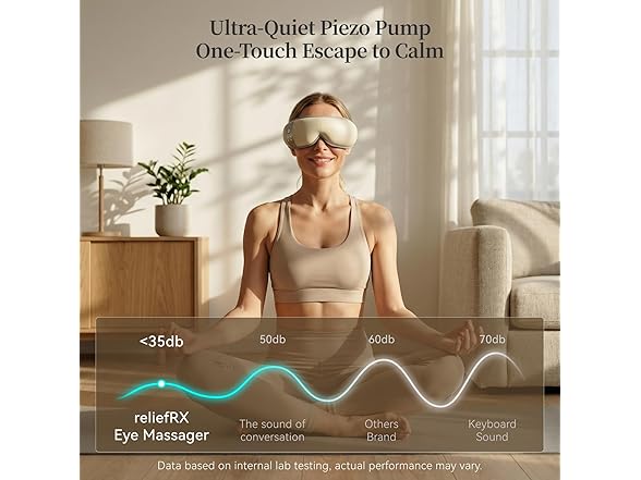 ReliefRX Eye Massager Heat/Cool Creamy White