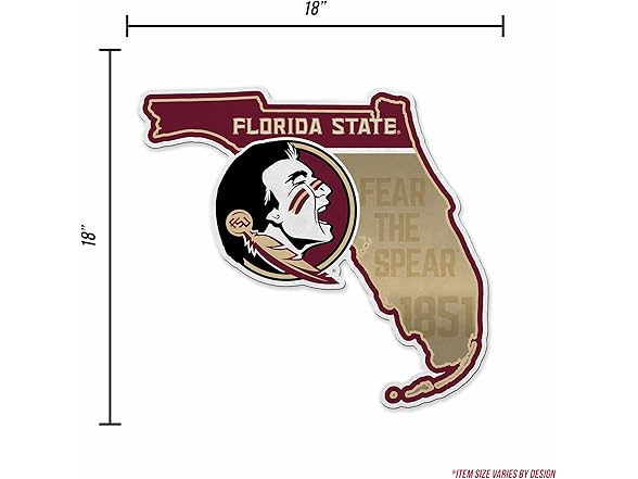 FSU State Shape Cut Pennant