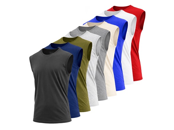 5Pk Mens 100% Cotton Muscle Tee