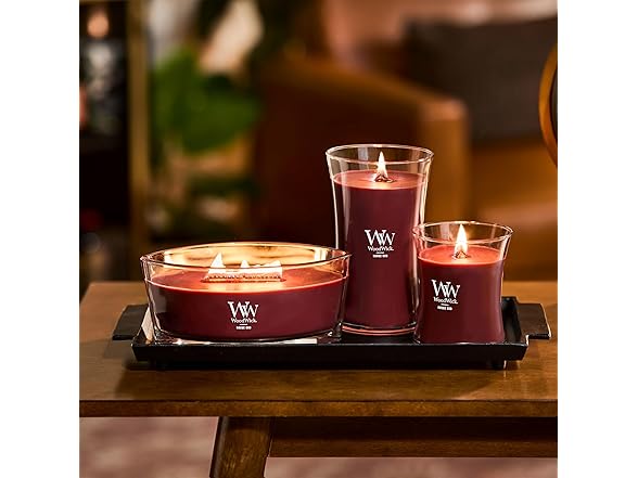 WoodWick Rouge Oud Scented Large Hourglass Candle
