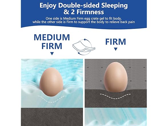 WEUP Firm Mattress Topper 4 Inch King Size
