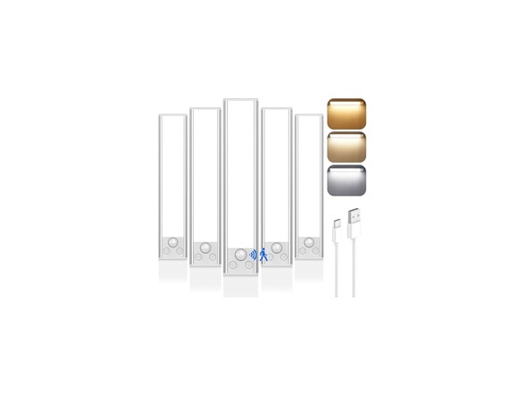(5 Pk) VerRon Motion Sensor Under Cabinet Lighting 8"