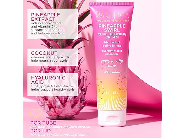 Pacifica Pineapple Swirl Curl Defining Cream