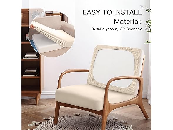 8Pcs Outdoor Cushion Covers Beige