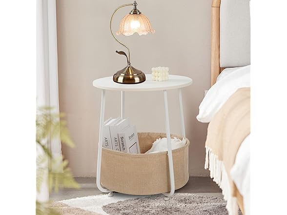 YSSOA Round Side Table, End Tables for Living Room