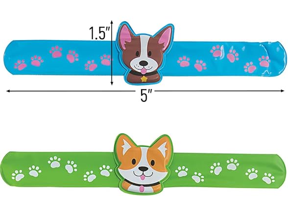 Fun Express Dog Slap Bracelets with Charm