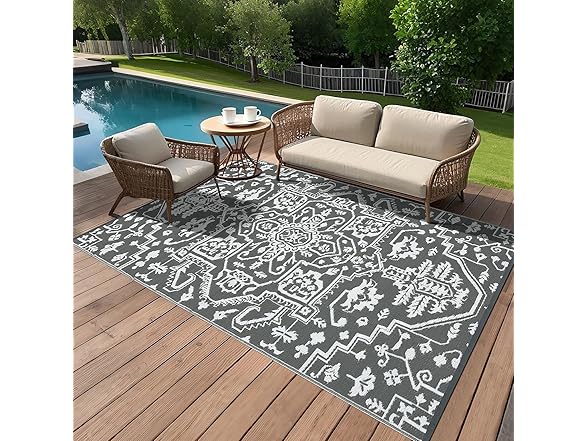GarveeHome 9'x18' Large Outdoor Rug
