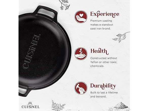Cuisinel Cast Iron Dutch Oven 7-Quart