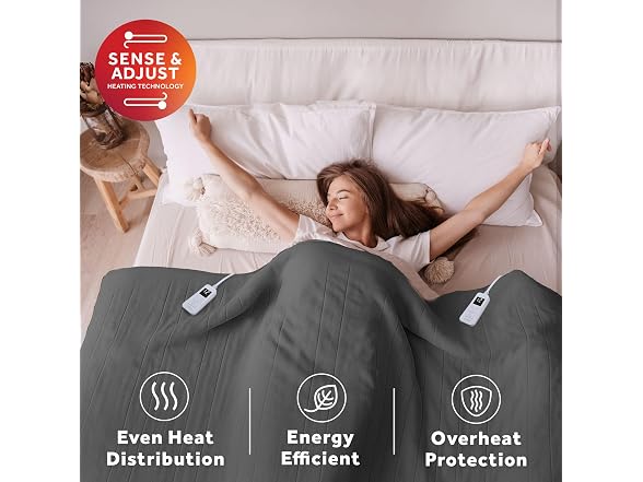 Sunbeam Royal Posh Velvet Heated Blanket