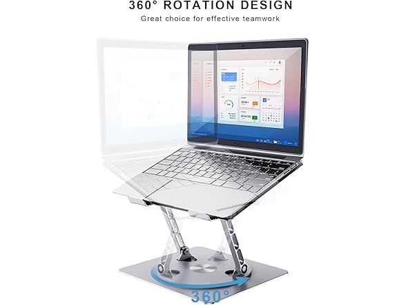 DUCHY Adjustable 360 Rotating Laptop Stand