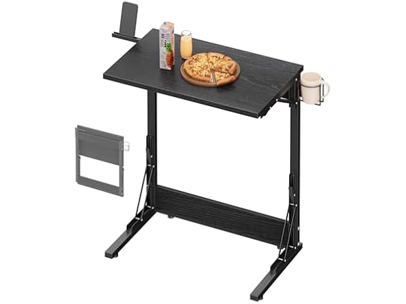 Tatub 24" Folding TV Tray Table, C Shape