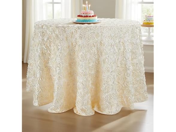 QueenDream 90 inch Round Tablecloth