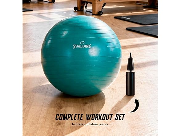 Spalding - Gym Ball with Pump (65 Cm), Teal