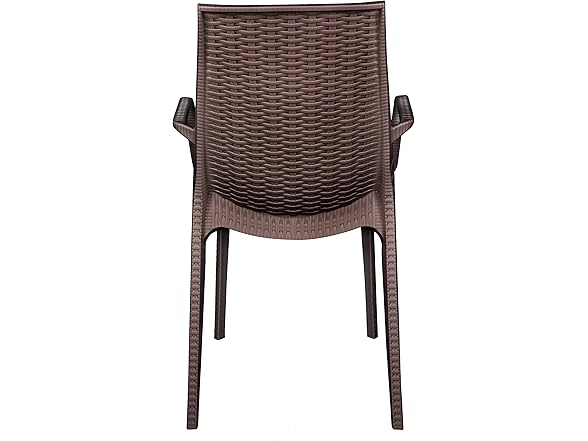 LeisureMod KCA21 Kent Patio Dining Armchair Set of 2
