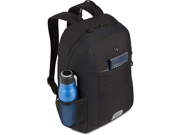 SwissGear Intro Laptop Backpack, Black, 17.5”x12”x6”