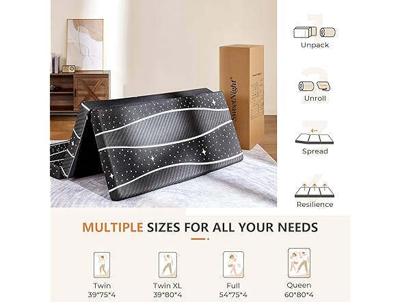 Sweetnight Portable Tri Folding Mattress