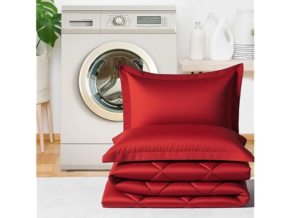 Red Reversible Comforter Set King