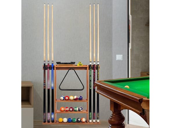 Pool Stick Holder, Wall Mount Pool Cue Rack 
