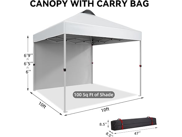 GarveeLife 10x10' Pop Up Canopy