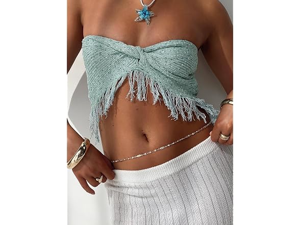 Princess Polly Kovac Reversible Fringe Tube Top
