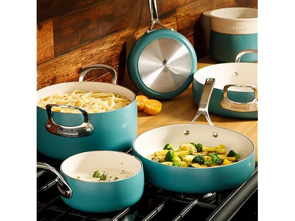 Bloomhouse 12Pc Ceramic Cookware Set