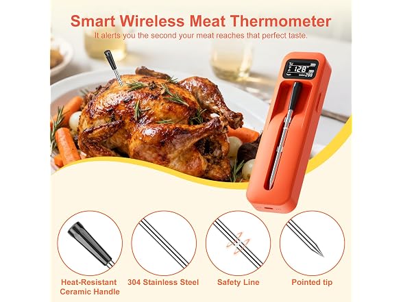 Heieeus Smart Wireless Meat Thermometer