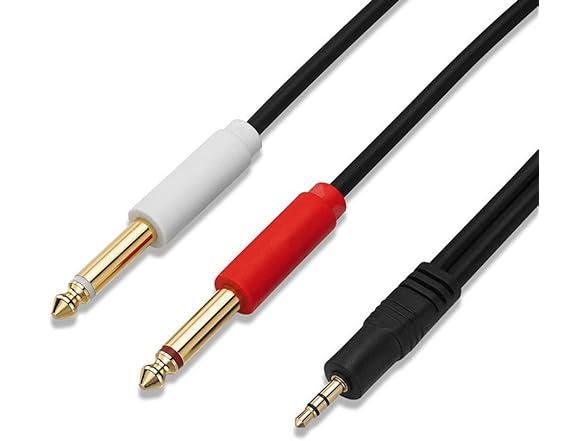 3.5mm 1/8" TRS to Dual 6.35mm 1/4" Cable