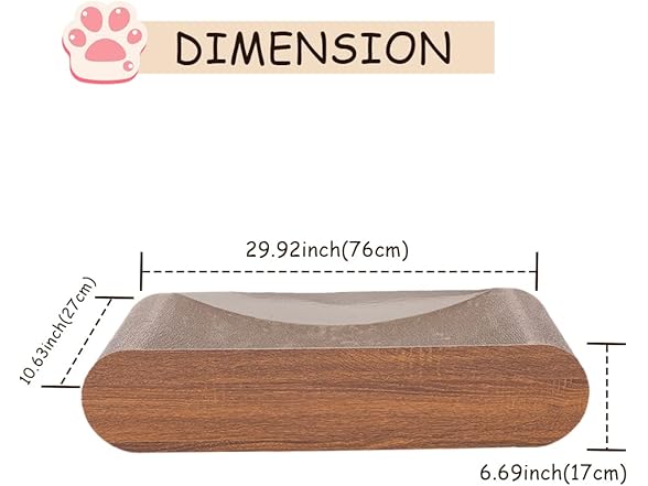 Cat Scratcher, Cardboard Lounge Bed, Bone Shaped
