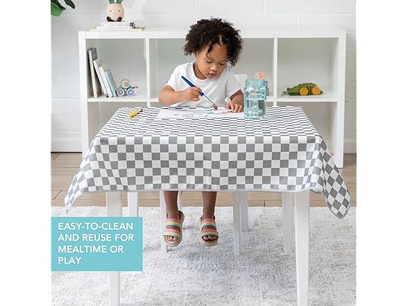 Bumkins Baby Splat Mat, Gray Check