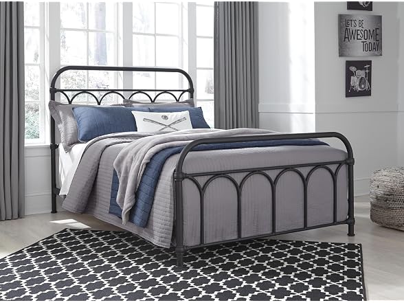 Ashley Nashburg Farmhouse Metal Bed Full