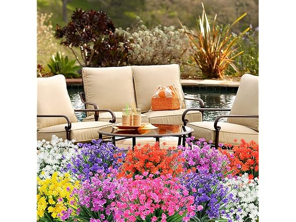 20 Bundles of Outdoor Artificial Flowers