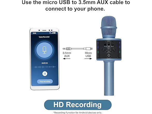 Core Innovations Wireless Bluetooth Karaoke Microphone