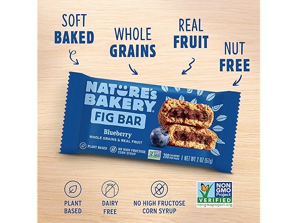 6CT Nature's Bakery Blueberry Fig Bars, 2 Oz