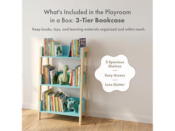 Humble Crew Kids Desk and Chair Set with Bookcase, Toddler Activity Table