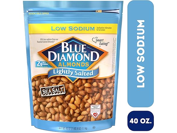 Blue Diamond Almonds Low Sodium Lightly Salted Nut