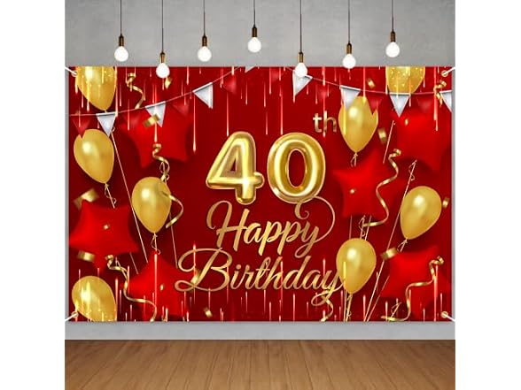 NC 40th Birthday Backdrop Banner