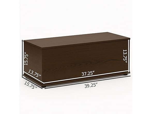 Basicwise Wooden End of Bed Storage Chest Brown