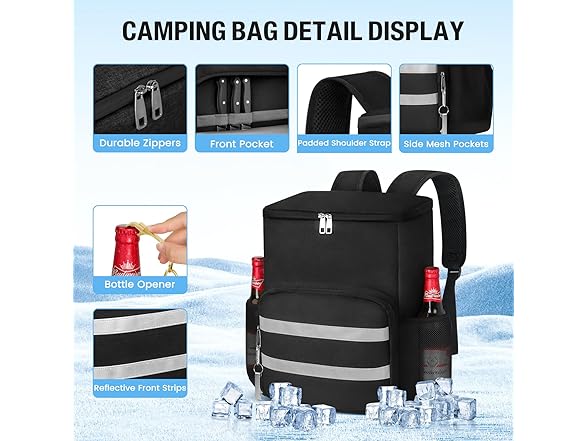 OCKLILY  54 Cans Backpack Cooler