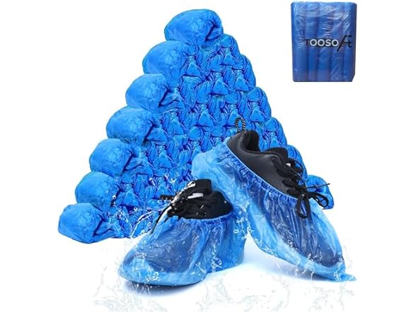 Shoe Covers Disposable Non Slip Pack of 300 (150 Pairs)