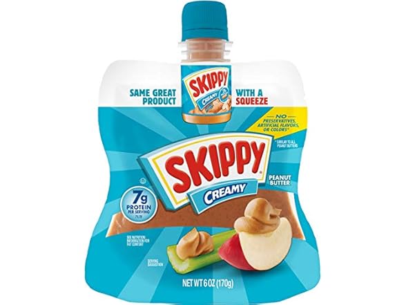 Skippy Squeeze Creamy Peanut Butter 6oz